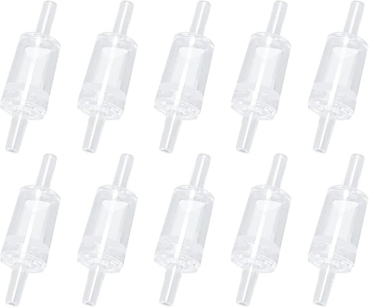 AQUANEAT Aquarium Check Valve, One Way Non Return Valve for Air Pump, Fish Tank Accessories, 10pcs (Clear)