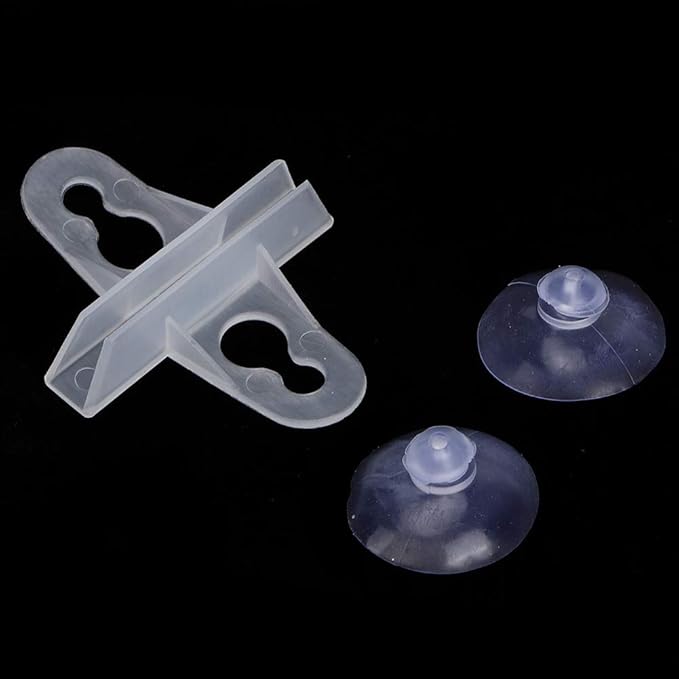 40PCS PVC Aquarium Fish Suction Cup Separating Board Divider Support (White)