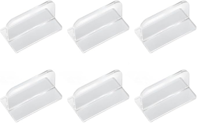 flexman 6Pcs Aquarium Lid Handles, Adhesive Rectangle Transparent Acrylic Fish Tank Cover Handles, Aquarium Cover Handle Replacement for Fish Tank