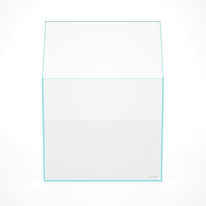 LANDEN 52.4 Gallons Cube Rimless Low Iron Aquarium Fish Tank,23.62" L × 23.62" W × 23.62" H (60cm x 60cm x60cm) 10mm Thickness with Nano Foam Leveling Mat Included