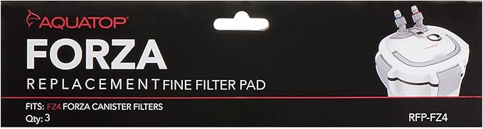 Aquatop Replacement White Filter Pads, 3 Pack – Fits Aquatop’s Forza FZ4 Canister Filters, Aquarium Filter Refills, Keeps Water Crystal Clear, Fish Filter Cartridge for Dirt & Debris
