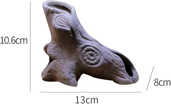 Red Soil, Purple Sand, Fish and Shrimp shelter Holes，Aquarium Decoration，Aquarium Ornament Plastic Fish Tank Decoration for Aquarium Landscape (Purple Sand Trunk Tree Stump), ZY-3005