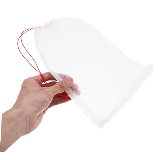 Luxshiny 100pcs Sand Washing Machine Filter Mesh Bags for Fish Tanks Pe Material Drawstring Design Filtration for Clean Aquatic Environments