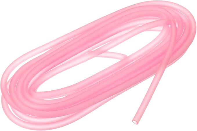uxcell Aquarium Airline Tubing Hose 5/32" ID 15/64" OD 1Pcs 13.12 Ft Silicone Flexible Airline Tubing for Fish Tank, Terrariums, and Hydroponics, Pink