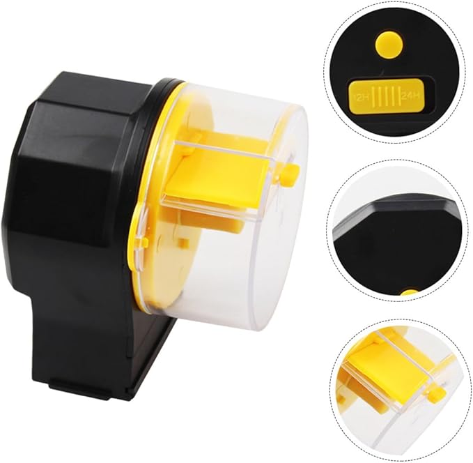 Toddmomy Automatic Fish Feeder for Aquarium and Turtle Feeder Adjustable Timer Dispenser Yellow Suitable for Vacation Feeding