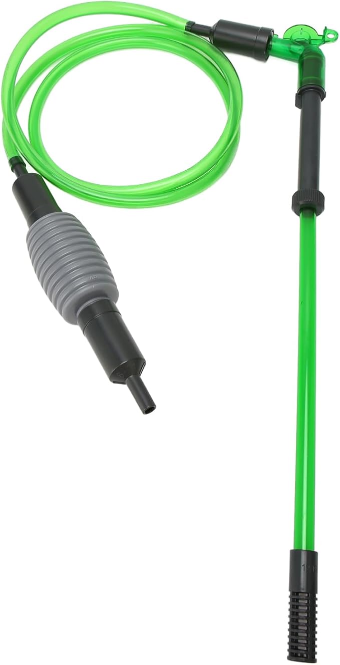 Aquarium Water Changer, Strong Suction Siphon Fish Tank Vacuum Cleaner for Gravel Sand Cleaning E - 300 - Comfortable Handle, Protective Mesh, Safe and Durable Design (E-300)