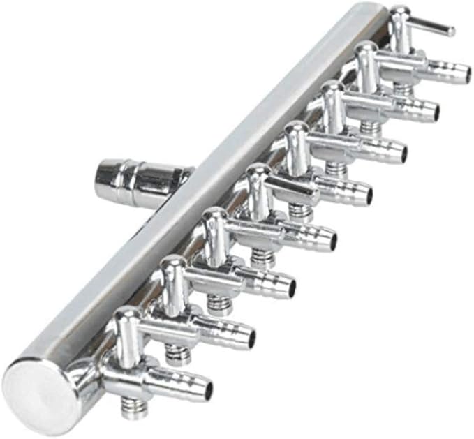 Aquarium Air Valve 8 Way Inline Manifold Air Flow Pump Tubing Splitter Lever Control Valve Fit for Aquarium, Fish Tank