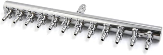 uxcell Stainless Steel 12 Ways Air Flow Splitter Lever Control Valve for Aquarium