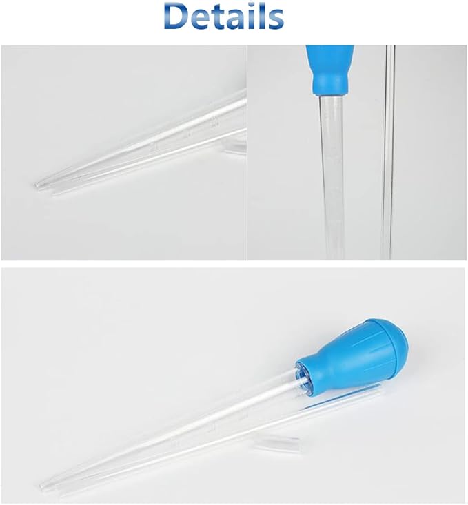 DFsucces Fish Tank Cleaning Tools, Mini Manual Fish Tank Water Changer Aquarium Dropper,Extendable Fish Tank Cleaning Waste Remover, for Fish Tank(45cm/1Pcs)