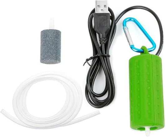 Ochine Aquarium Air Pump Portable Ultra Quiet Aquarium Air Pumps Mini USB Oxygen Fish Air Pump Hydroponic Oxygen Mute Energy Saving Supplies with Accessories for Fish Tank