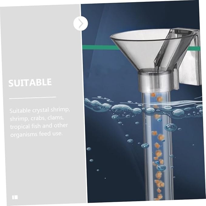 Fish Shrimp Feeder Tube Plastic Fish Tank Feeding Ring Aquarium Feeding Accessory for Vacation Automatic