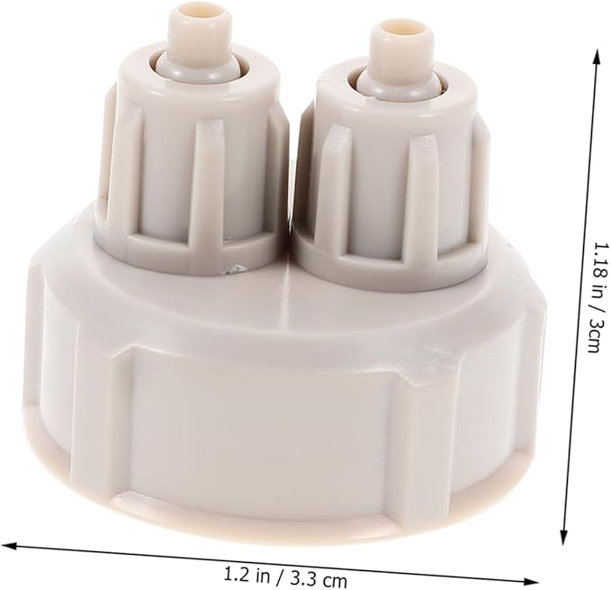 Mipcase 2pcs Guage Aquarium Bottle Reactor Planted Accessories Diffuser Tube Part for Plants Tank Cap Dioxide Tool Tank, Carbon Cap, Fish Generator Reactor, System