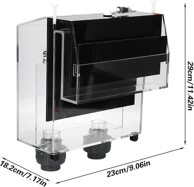 Zerodis Aquarium Water Cycle Box, Acrylic Hang On Fish Water Siphon Air Pumps for Recycled Water and Increase Oxygen, Filtration Water No Noise Fish Filter