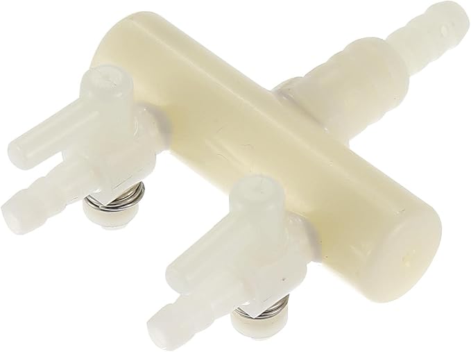 uxcell Plastic Aquarium 2 Outlet Ways Air Flow Control Distributor Lever Pump Valve White