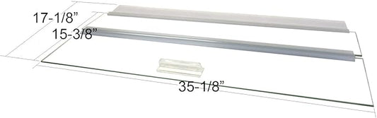 Glass Canopy Single Piece for Aquariums Without Center Braces (for Tank Without Center Brace, 36" L x 18" W)