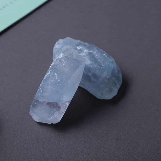 50g/Bag Natural Crystal Stone Blue Celestite Tumbled Chips Crushed Stone Healing Jewelry Making Home Decor Or Fish Tank Stone (Size : 50g)