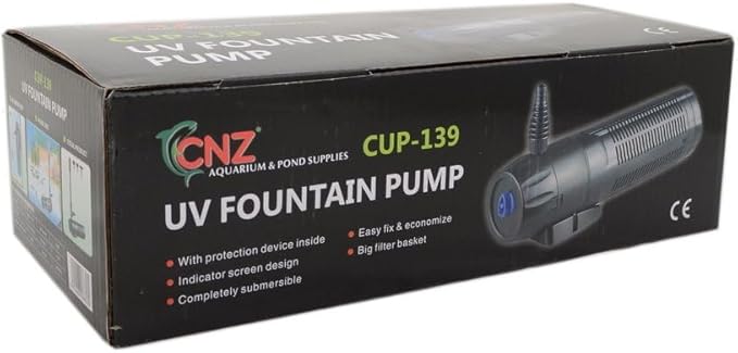 CNZ CUP-139 Submersible Fountain Pump with 13w Clarifier, 265gph