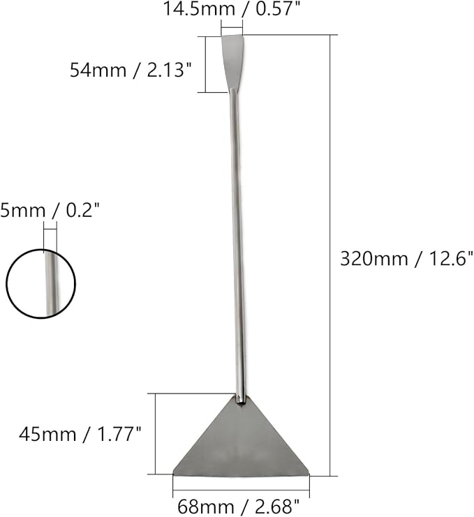 Utoolmart Aquarium Tank Aquatic Spatula Stainless Steel Long Sand Substrate Spatula Algae Scraper Fish Tank Plant Tools Accessories for Aquascaping Cleaning