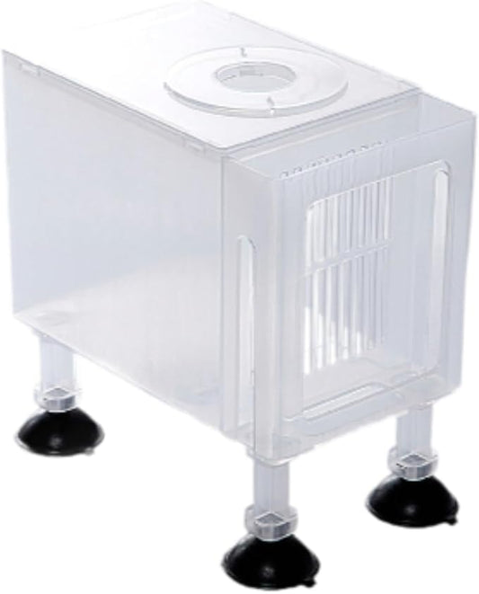 Aquarium Filter Box Protector Household Pump Case Universal Fountain Water Pump Case Sand Prevention Accessory Skimmer Box, Large White