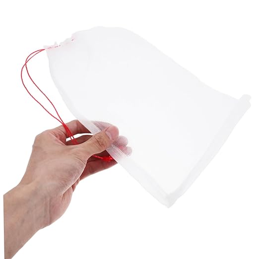 IMIKEYA 100pcs Sand Washing Machine Bags Drawstring Mesh Pouch for Fish Tank Sand Cleaning Pe Material Essential Aquarium Tool