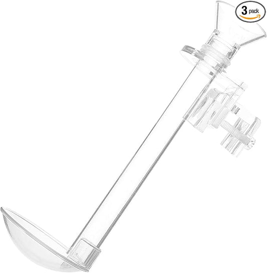 INOOMP Wall-Mounted Fish Feeder with Transparent Sinking Tube and Feeding Ring Easy Setup Aquarium Shrimp Feeder for Fish Tank 5.90 Inch