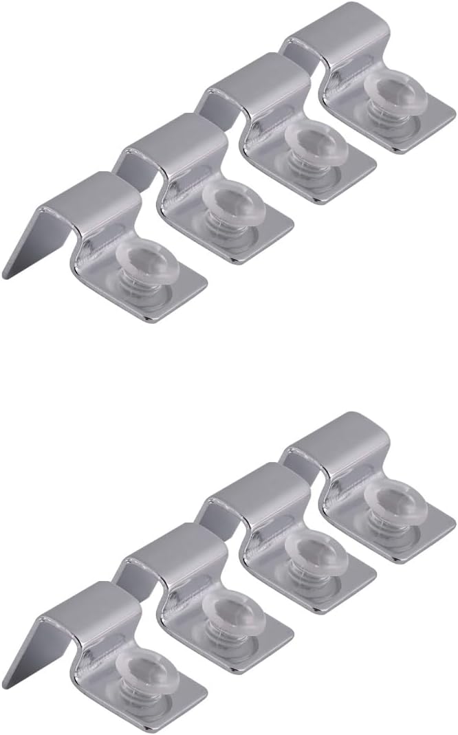 balacoo 2sets Stainless Steel Aquarium Tank Lid Support Clip for Glass Covers Easy Installation Fish Tank Lid Holder Aquarium Accessory 6mm 4pcs*2