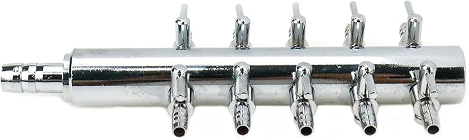 Aquarium 10 Way Inline Manifold Air Flow Pump Tubing Splitter Lever Control Valve