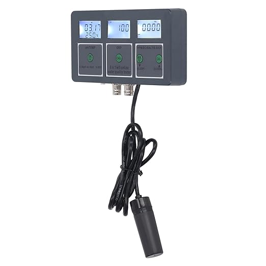 8 in 1 Water Quality Tester, pH EC TDS ORP SG Salt CF Temperature, Real Time Wi Fi Monitoring, Tuya App Compatible, for Aquariums, Hydroponics, Pools, Spas