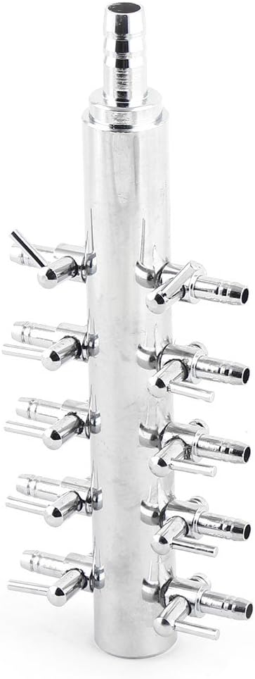 uxcell Aquarium 10 Way Inline Manifold Air Flow Pump Tubing Splitter Lever Control Valve Replacement