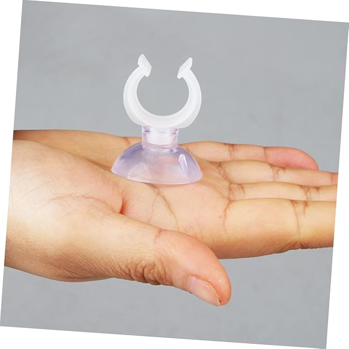Angoily 2sets Holder Cups Aquarium Cup Hooks Heavy Duty 16mm Clamp Easy to Install 8pcs*2