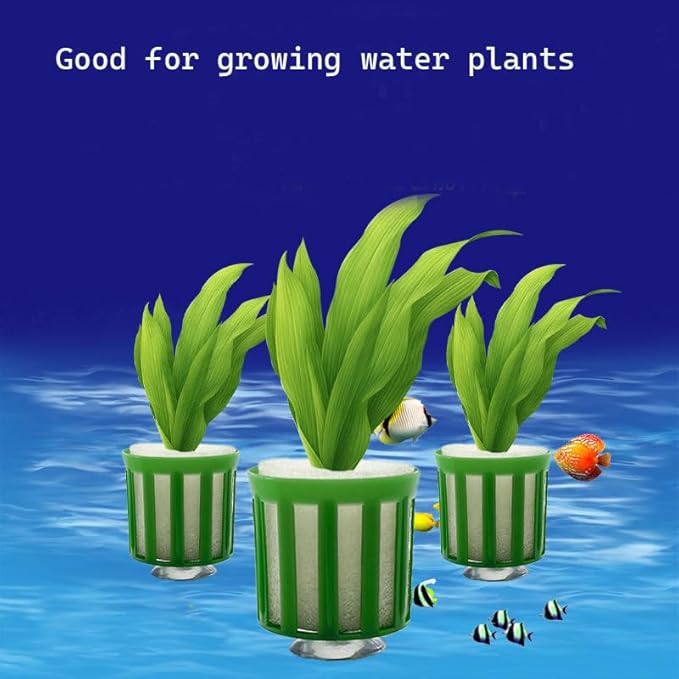 24 Set Anti-Floating Aquarium Plant Rings, Aquatic Plants Fixed Rings with Suction, Aquarium Landscape Plastic Plant Fixing Aquarium Plant Weights Pot Fish Tank Accessories