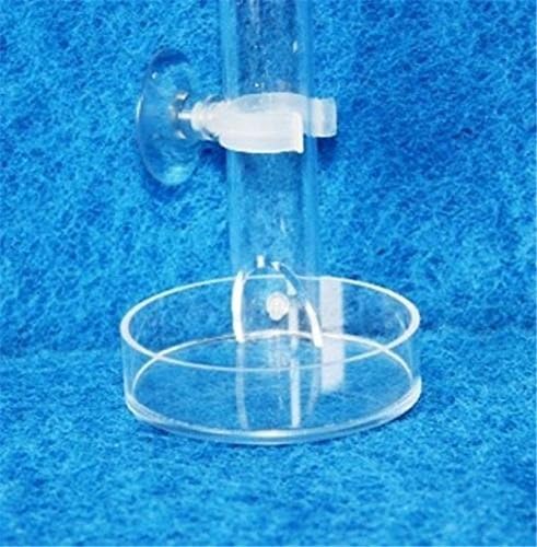 Adjustable Feeder Tube and Plate for Shrimp and Fish Aquarium Tank, 250-500mm Length, 70mm Diameter Feeding Plate, 20-25mm Tube, Easy Install, Suitable for Tanks Under 50cm
