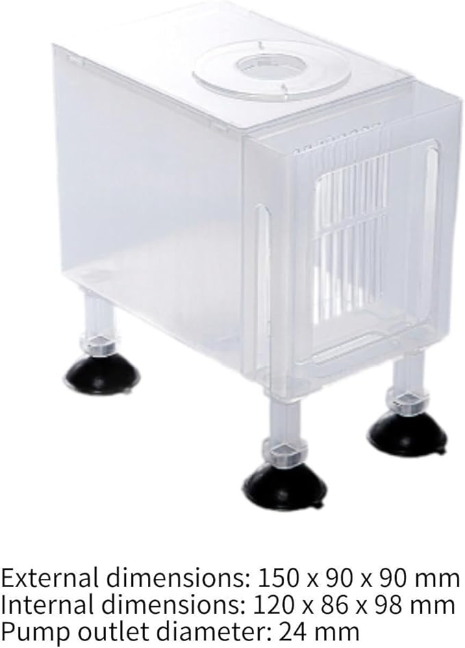 Aquarium Filter Box Protector Household Pump Case Universal Fountain Water Pump Case Sand Prevention Accessory Skimmer Box, Large White