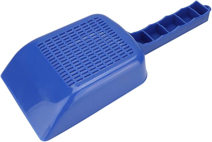VINGVO Aquarium Gravel Cleaner, Cleaning Shovel Plastic Multifunction Aquarium Sand Shovel, Water Leaking Sand Shovel, Landscaping Shovel Blue Aquarium Gravel with Non Slip Handle for