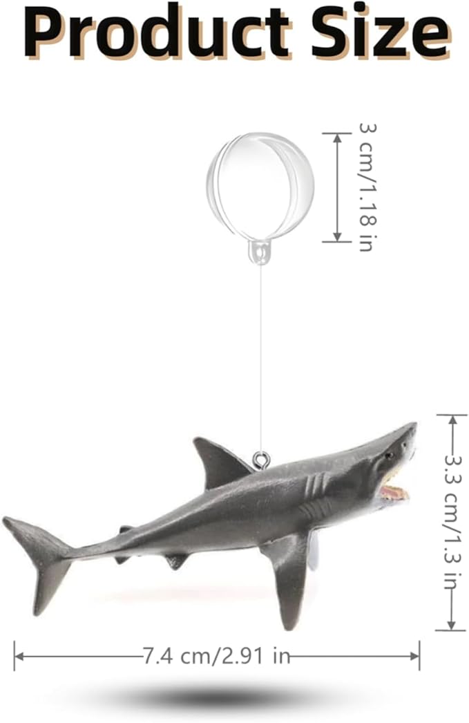 2 PCS Fish Tank Shark Decoration Cute Sharks Aquarium Floating Decor Sharks Floating Fish Tank Accessories Decorations for Home Office