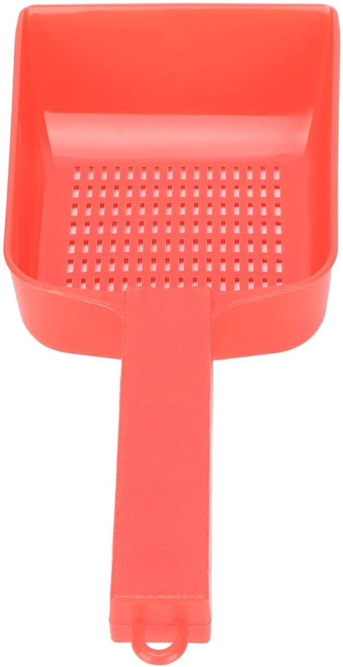 Aquarium Sand Scooper, Aquarium Gravel Sand Shovel Aquarium Scoop Clean for Home Garden Pool(Red)