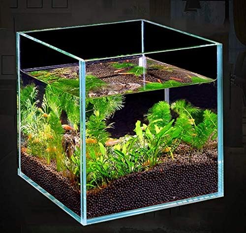 Rimless Low Iron Glass 7.1 Gallon Aquarium Tank (11.8" L × 11.8" W × 11.8" H / 30cm x 30cm x 30cm), 5mm Thickness Standard Jointed