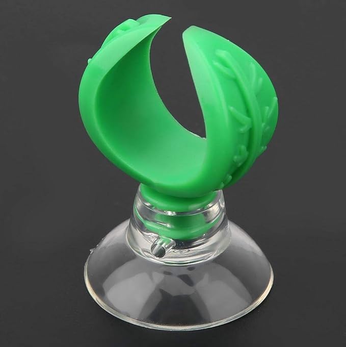 TOPINCN Aquarium Fish Hose Clamp, Suction Cup Clips Airline Tube Holders Clamps Fish Tube Light Sucker Holders Aquarium Suction Cups for Tubing (Green L)