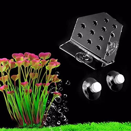 TOPINCN Aquarium Reef Holder, Acrylic Coral Frag Rack Bracket Plant Holder for Fish Aquarium Supplies Holder Aquarium with Suction Cup