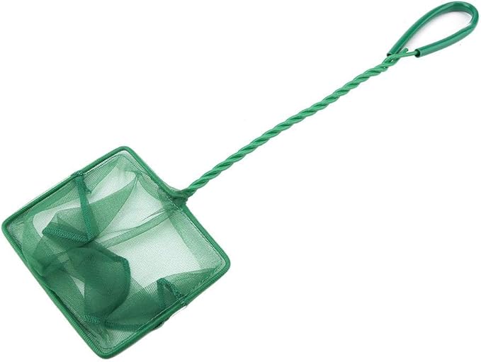 Aquarium Net,Fish Landing Net, Aquarium Fish Net Long Handle Aquarium Fish Fishing Net Portable Green Fishbowl Fishing Landing Net Floating Objects Clean Tools(6 inch)