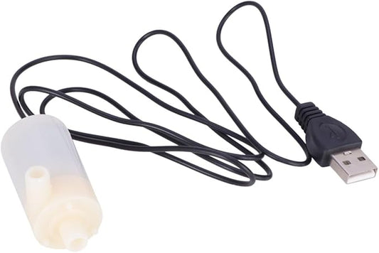 Balacoo Battery Operated Water Pump Mini Submersible Pump Dc Motor White Safe for Fish