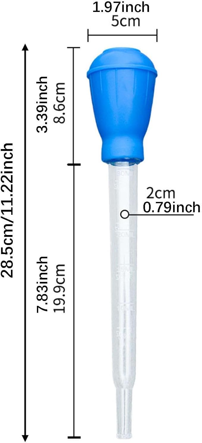 Aquarium Vacuum Cleaner Manual Water Changer Fish Tank Siphon Cleaning Tool Gravel Sand Sludge Extractor Transparent PP Material Easy to Use Suitable, Blue