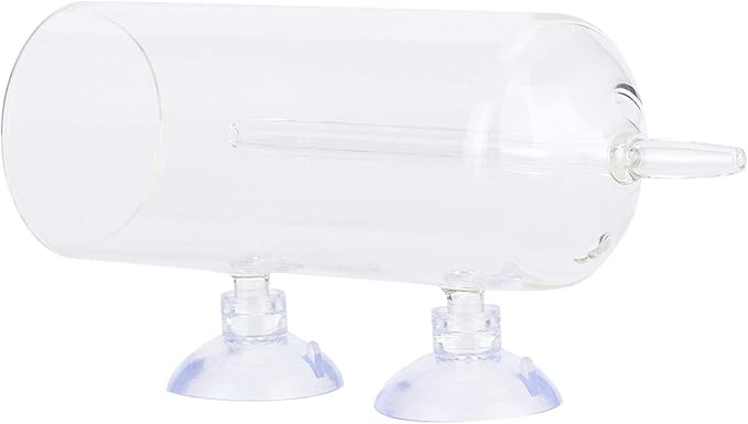 Aquarium Oxygen Aeration,Glass CO2 Diffuser Air Purge,Aquarium Equipment Fish Tank Accessory,Aquarium Air Bubbler Glass Cup, for Fish Tank Air Fish(Dissolved oxygen device (including bubble stone))
