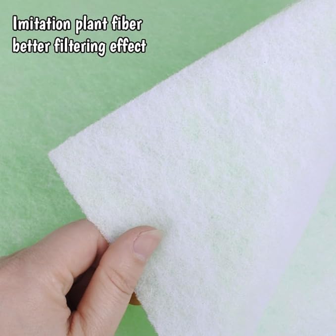2 Pieces Sponge Filter for Aquarium, 2 Layers Bio Filter Sponge, White and Green Universal Use, Durable, Cut-to-fit