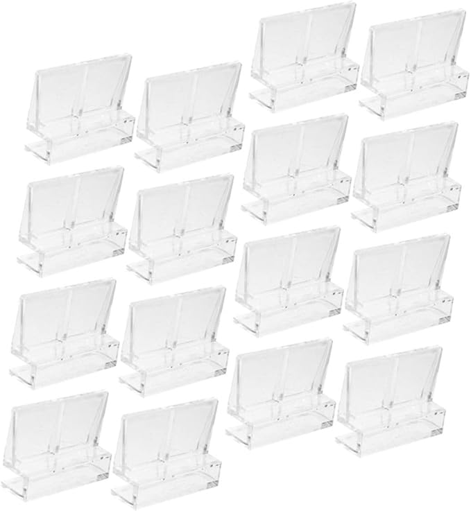 BESPORTBLE 32pcs Acrylic Aquarium Lid Clips Fish Tank Cover Bracket Easy Install Rimless Tank Support High Strength Clips for Fish Aesthetic