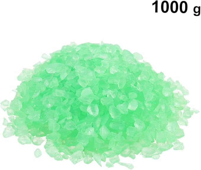 GARVALON 2pcs Colored Glass Decorative Sand for Aquariums and Landscapes Green Colored Sand for Fish Tank Decoration and Crafts for and Flowerpots