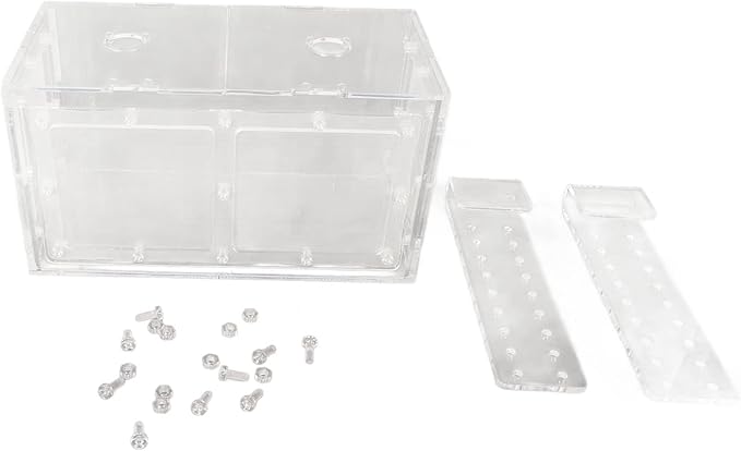 Fish Hatchery, Impact Hook Length Mesh Side Fish Breeding Box Transparent for Aquarium Small Fish (20 * 10 * 11CM)