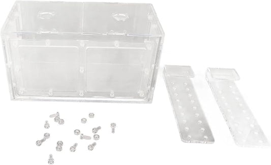 Fish Hatchery, Impact Hook Length Mesh Side Fish Breeding Box Transparent for Aquarium Small Fish (20 * 10 * 11CM)