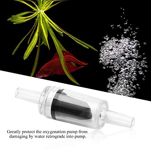 Pssopp 10Pcs Aquarium Air Control Valve One Way Non-Return Check Valve (Black)