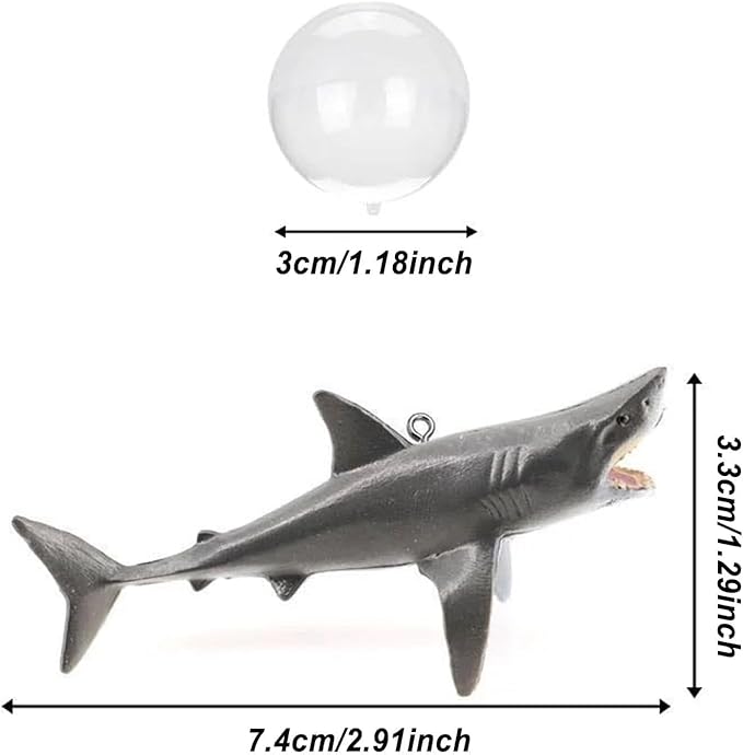 2Pcs Floating Shark Ornament - Adjustable Aquarium Shark Animal Decor, Shark Pool Décor | Aquarium Floating Shark Ornaments Thematic Ornaments Suitable for Aquarium All Kinds Pet Supplies